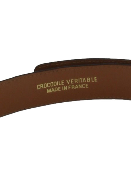 FRANCK NAMANI men's belt in blue night crocodile leather