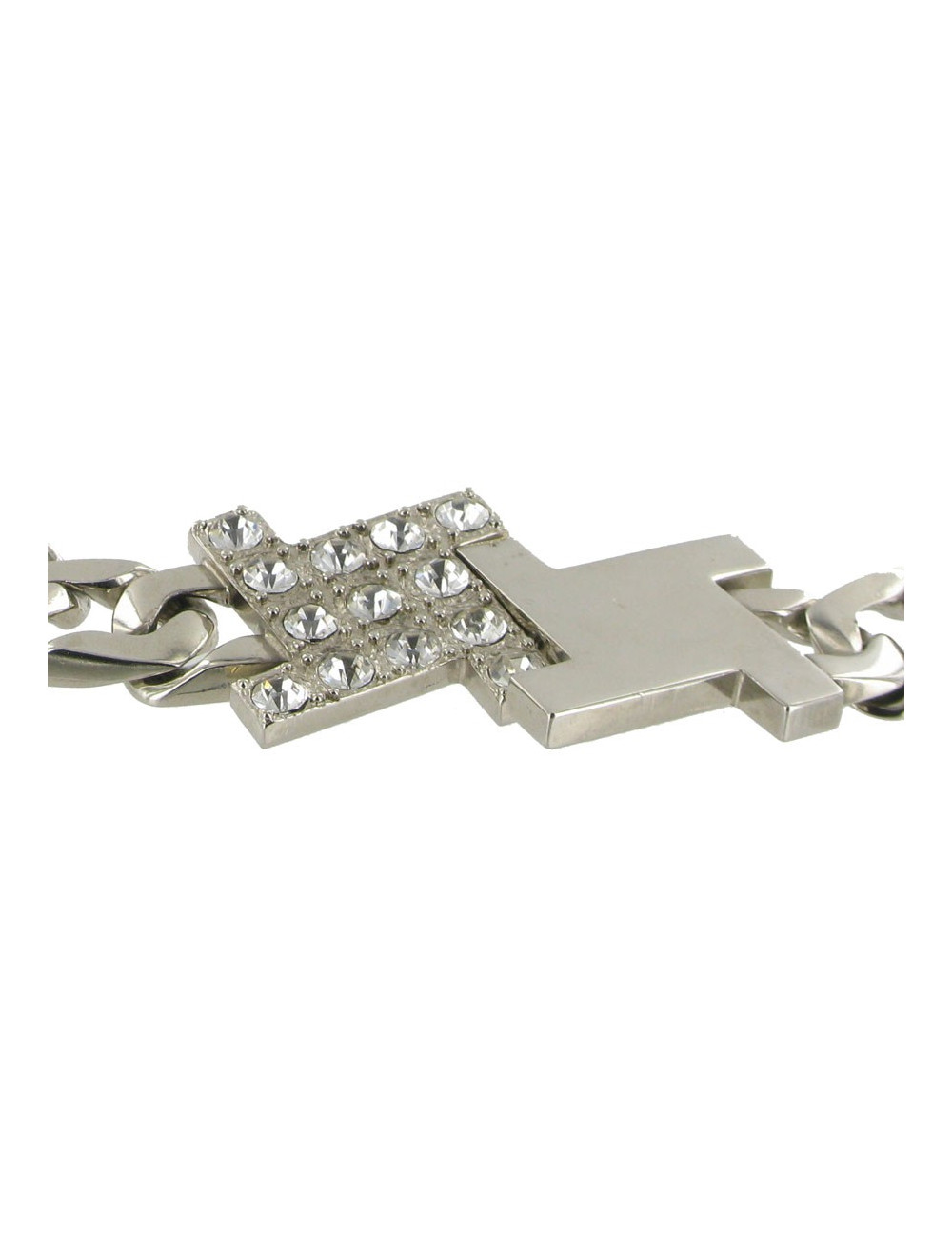 Ceinture année 80 argent et strass