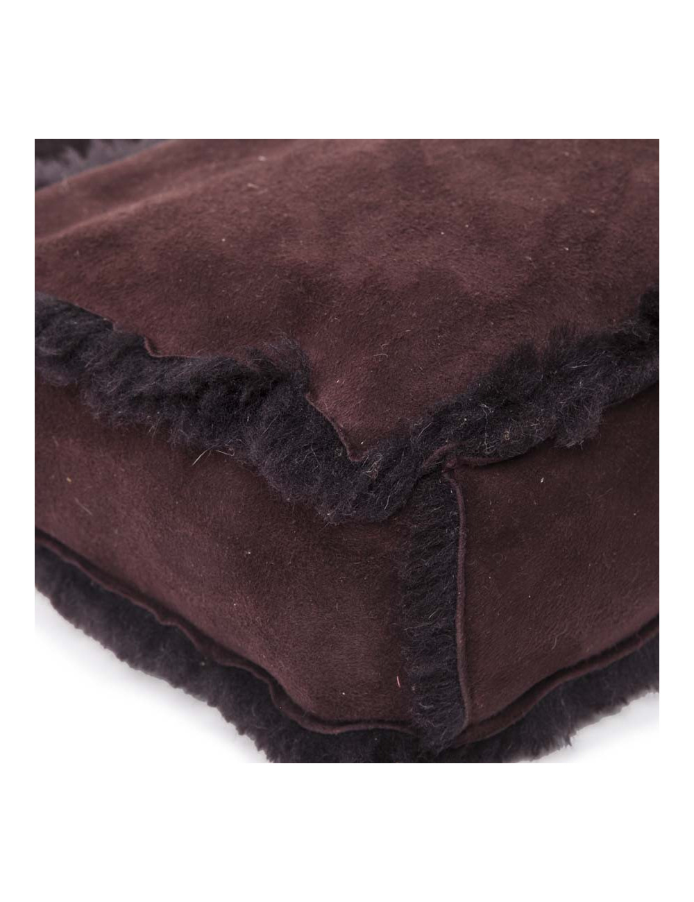 Mini sac cabas CHANEL peau retournée bordeaux