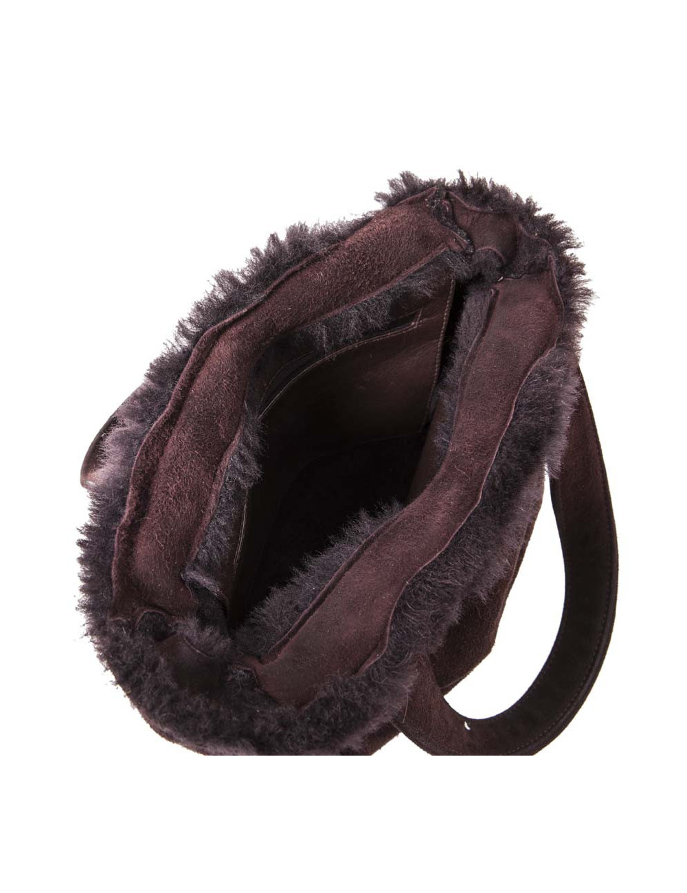 Mini sac cabas CHANEL peau retournée bordeaux