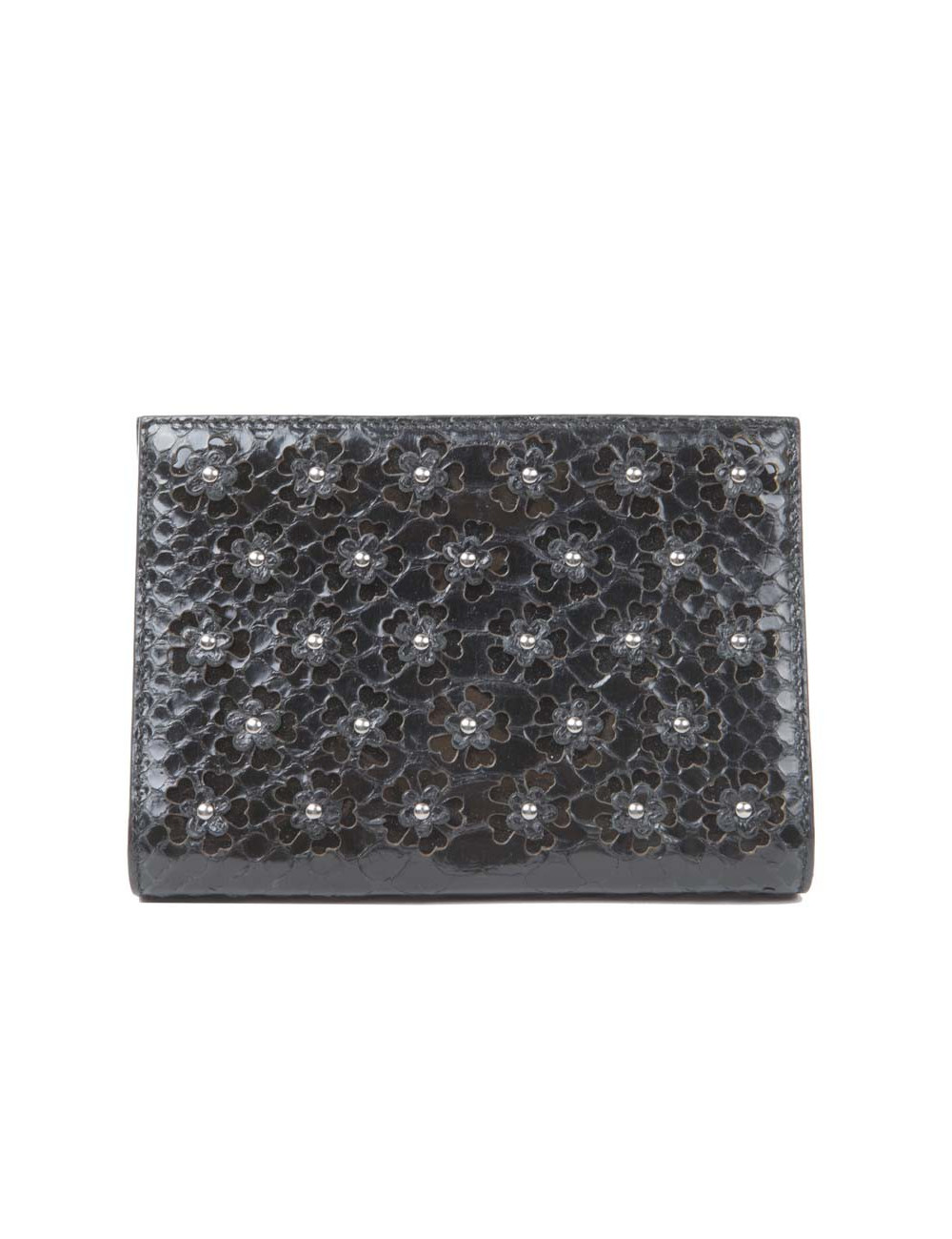 Pochette en python noir ALAIA