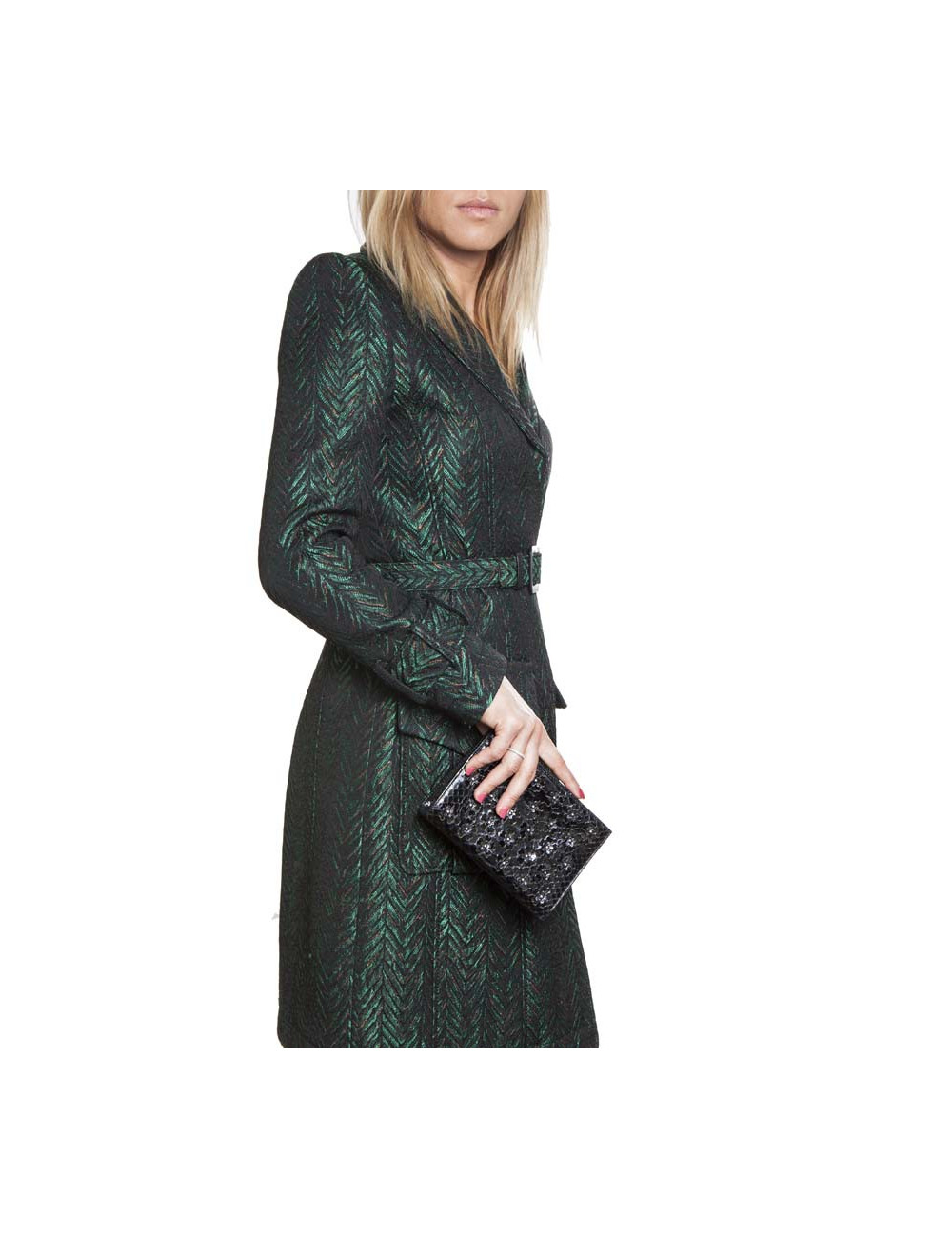 Pochette en python noir ALAIA