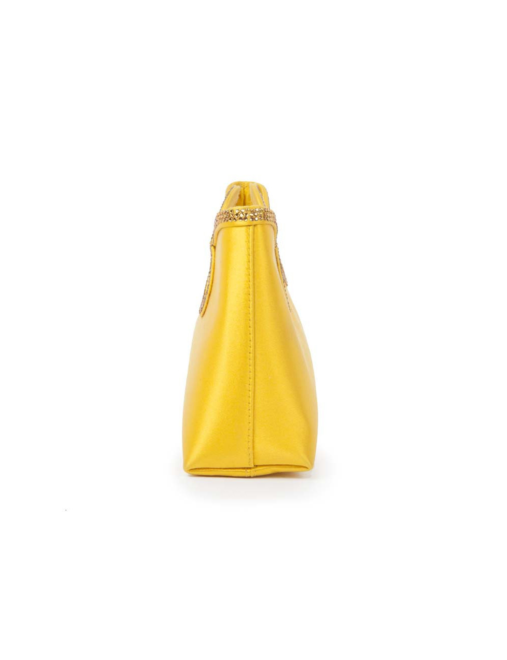 WALTER STEIGER Mini lemon yellow silk cocktail bag
