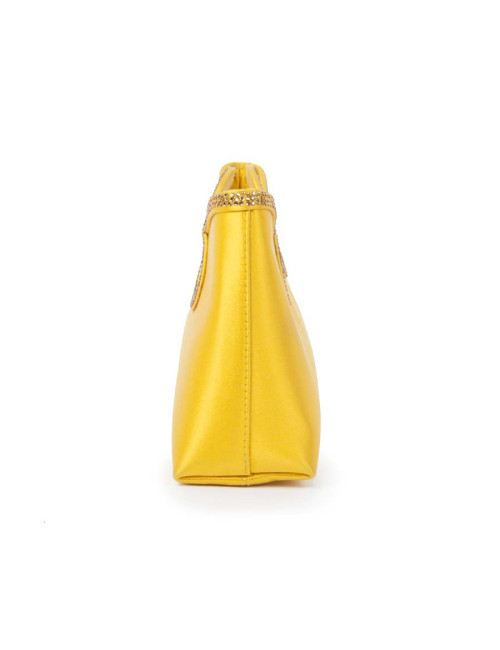 WALTER STEIGER Mini lemon yellow silk cocktail bag