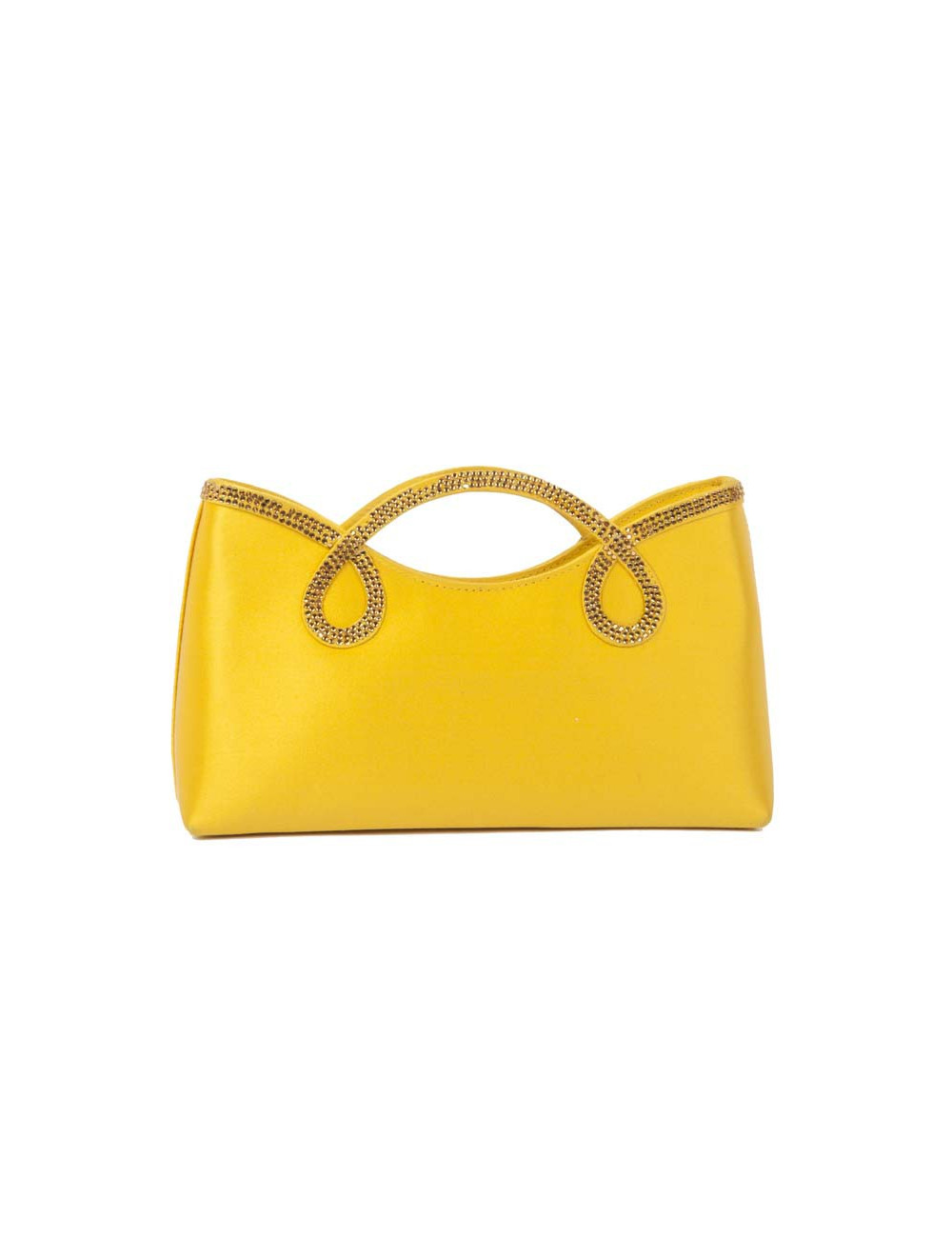 WALTER STEIGER Mini lemon yellow silk cocktail bag