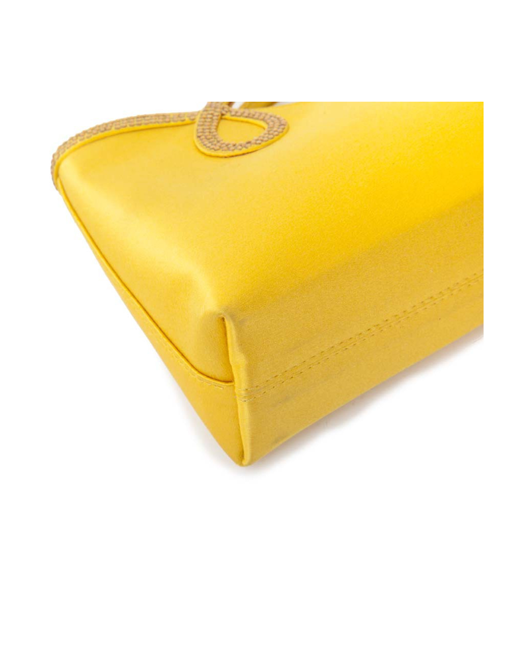 WALTER STEIGER Mini lemon yellow silk cocktail bag