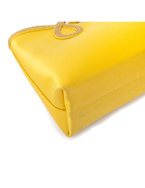 WALTER STEIGER Mini lemon yellow silk cocktail bag