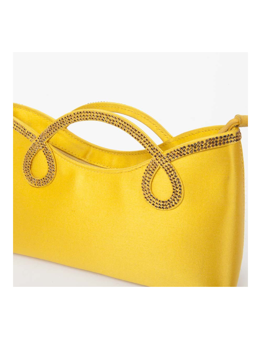 WALTER STEIGER Mini lemon yellow silk cocktail bag