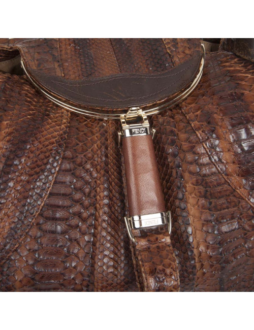 Sac spy FENDI en python grand modèle 