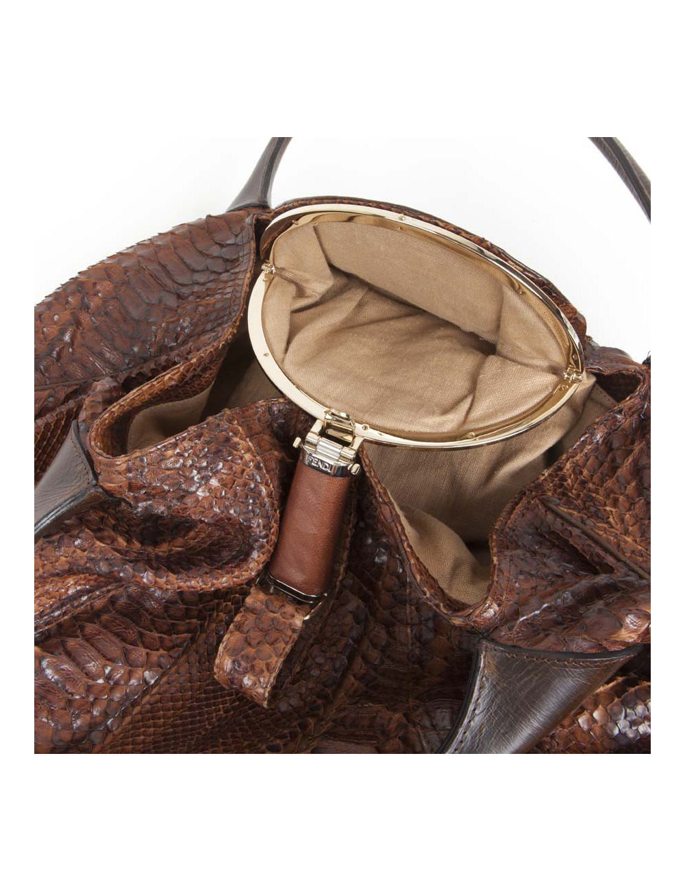 Sac spy FENDI en python grand modèle 