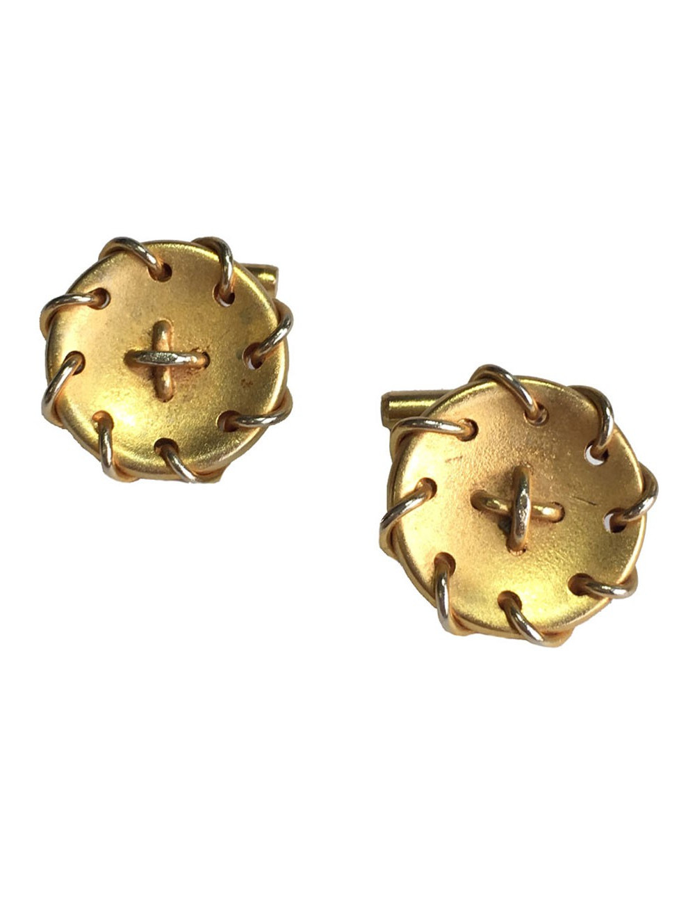 HERMES Vintage Gold Plated Cufflinks