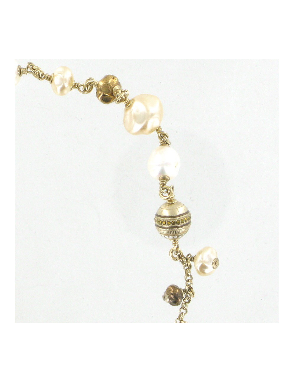 Sautoir CHANEL perles et chaînes 