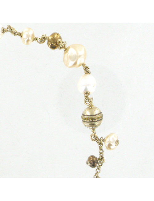 Sautoir CHANEL perles et chaînes 