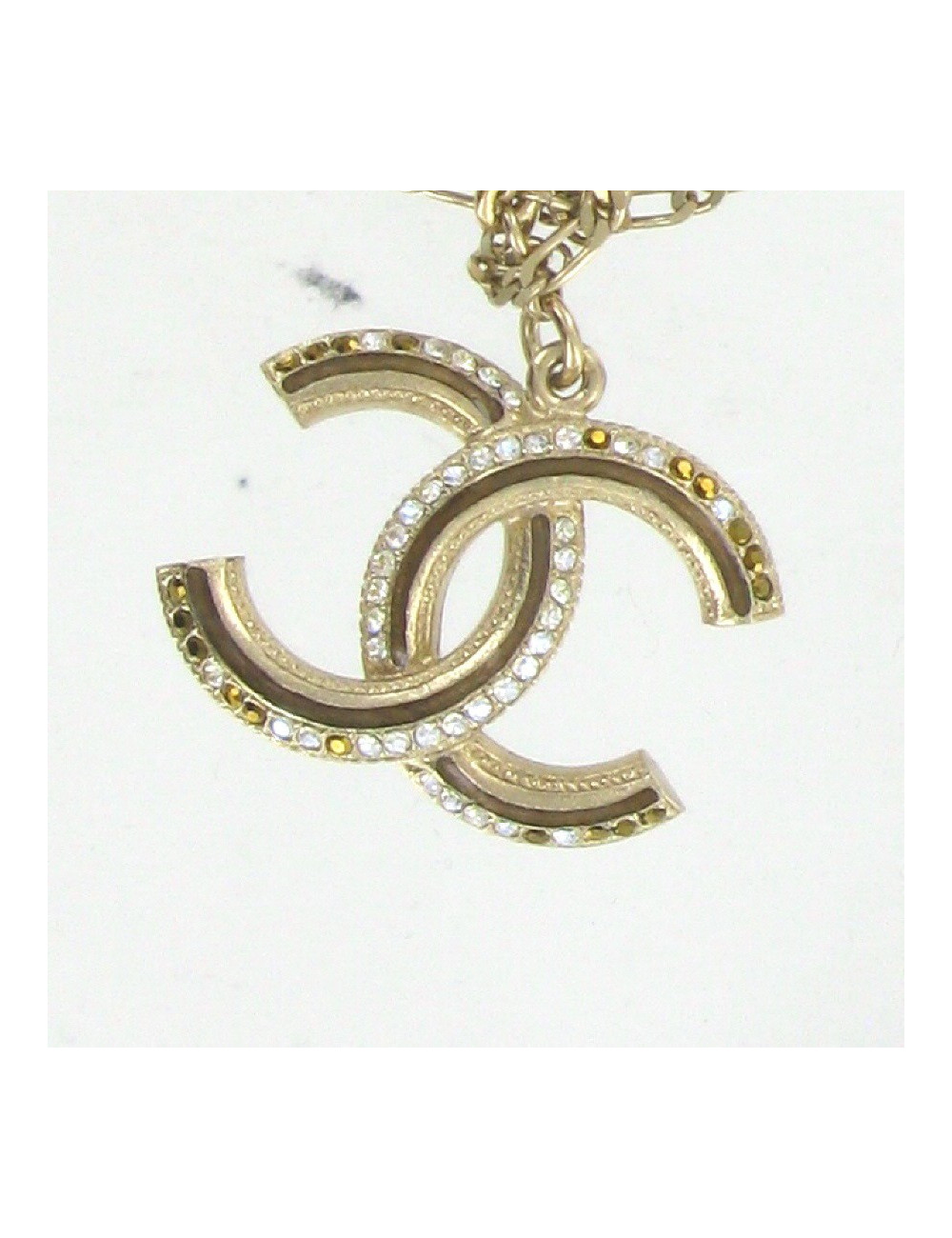 Sautoir CHANEL perles et chaînes 