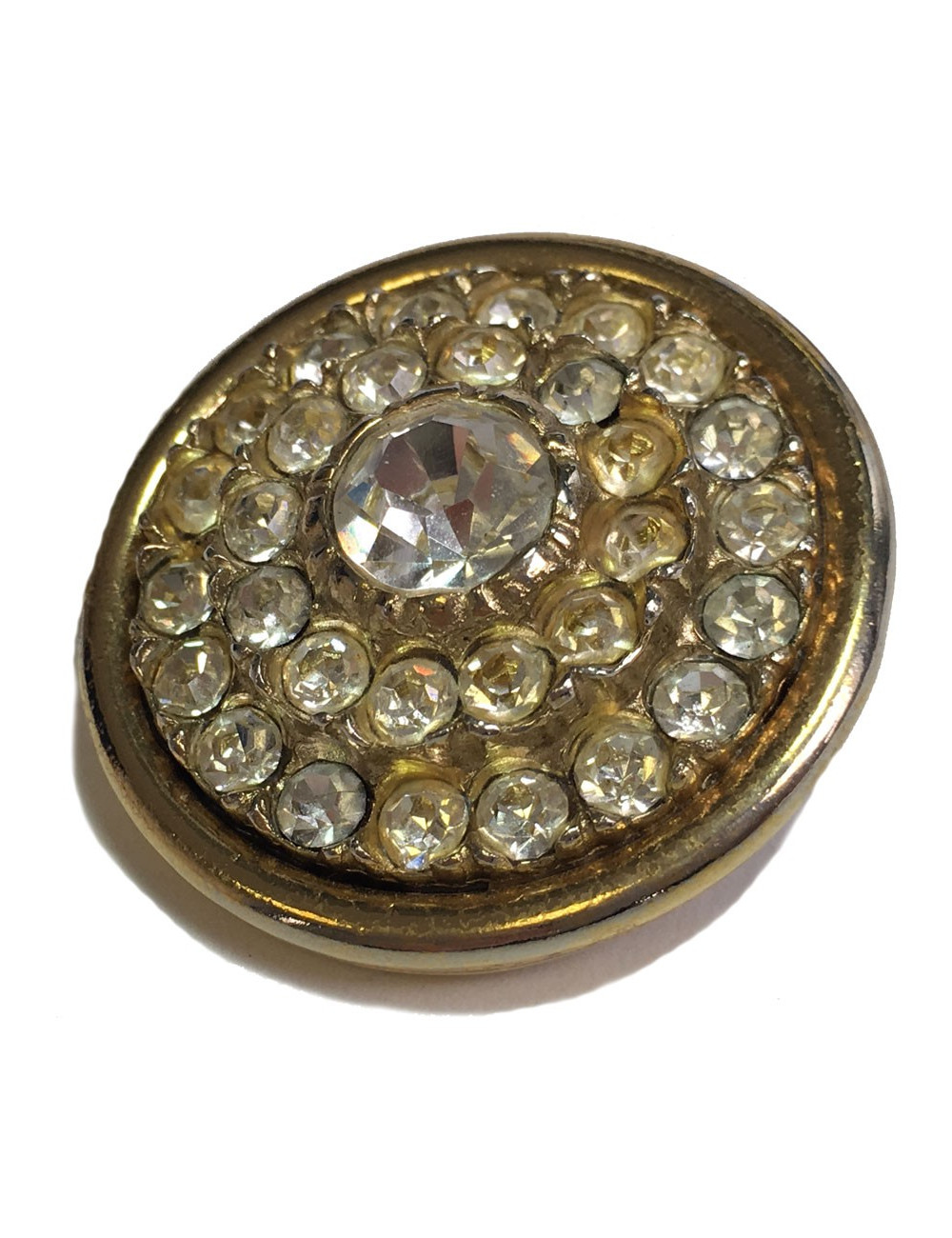 Boucles d'oreille clips dorées et strass autres marques