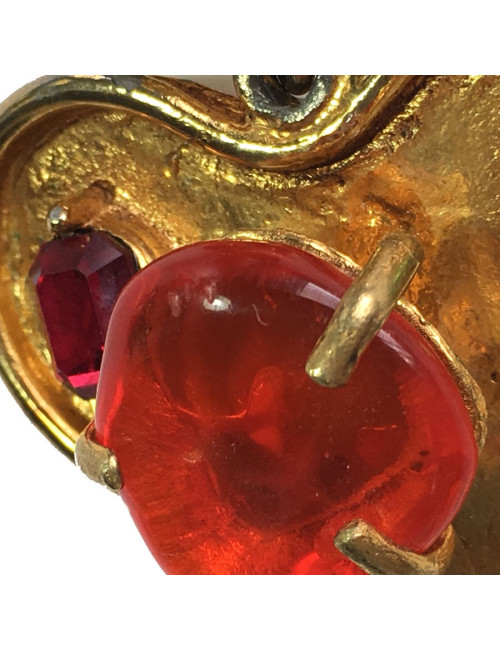 Boucles d'oreille clips CHRISTIAN LACROIX pendants Vintage