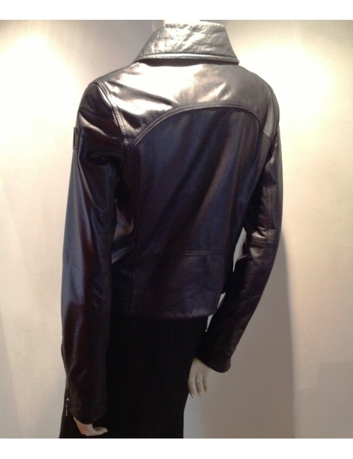 Perfecto CHANEL cuir et cuir matelassé noir