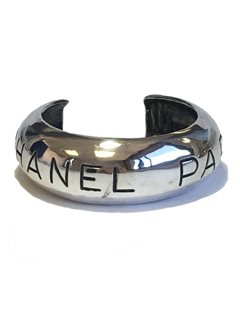 Bracelet CHANEL en métal argenté  vintage