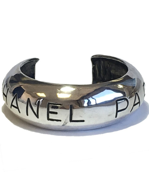 Bracelet CHANEL en métal argenté  vintage