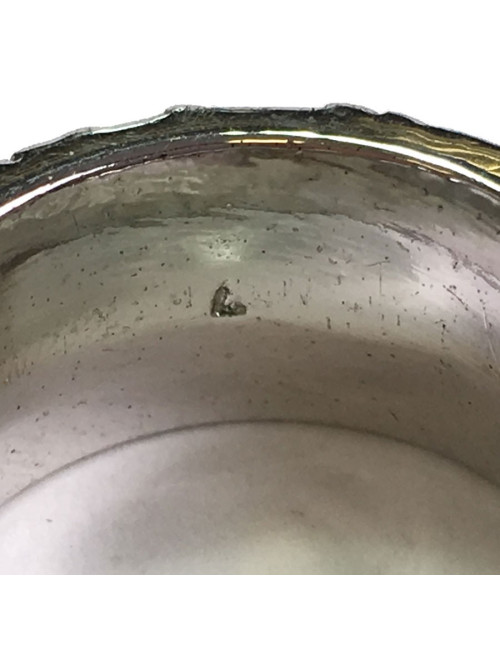 Ring DIOR monogram silver metal and enamel pink T55