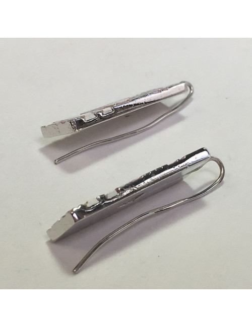 xxx Boucles d'oreille clous DIOR monogram en émail rose et métal argenté