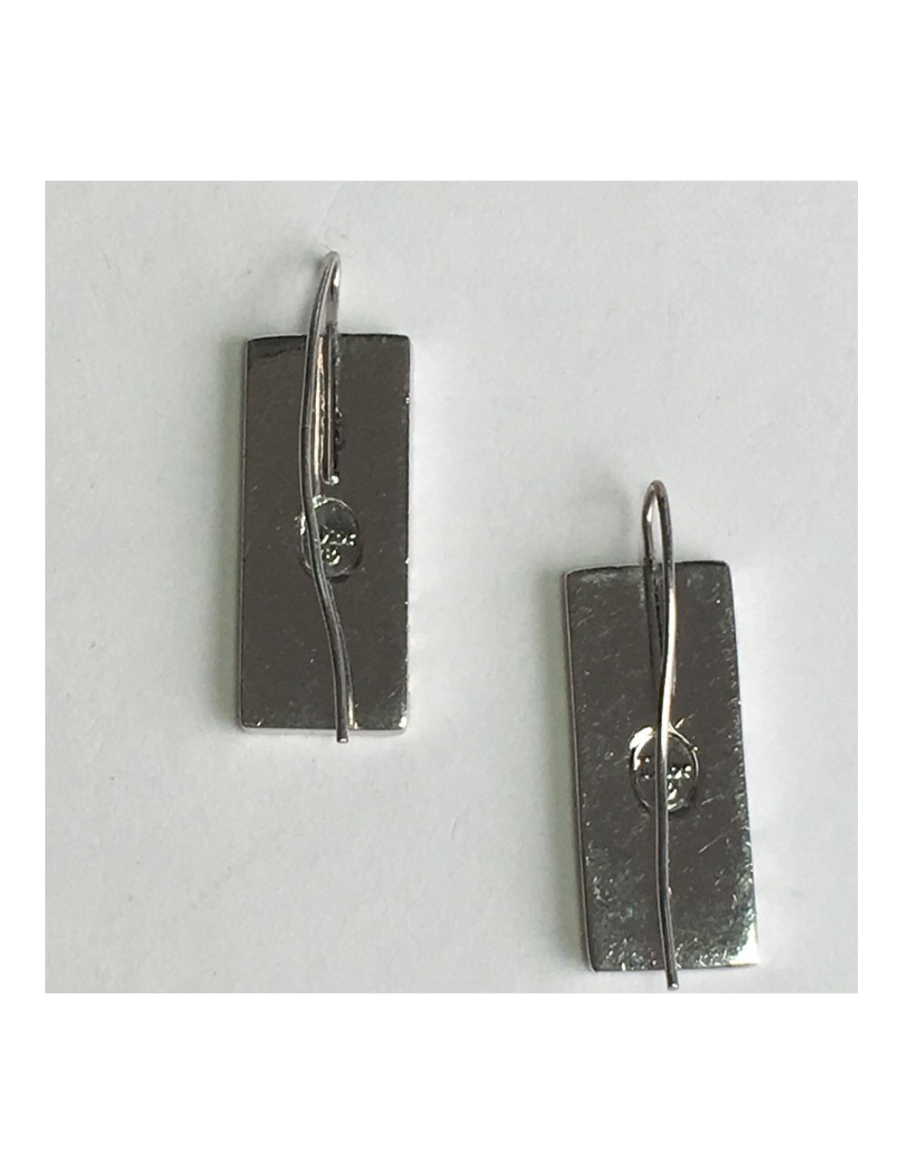 Nails DIOR monogram in pink enamel and Silver earrings