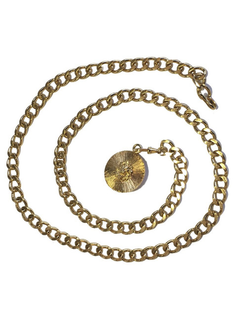 Ceinture  sautoir CHANEL vintage en métal doré