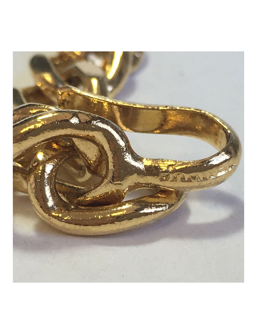 CHANEL vintage chain necklace belt in gilded metal