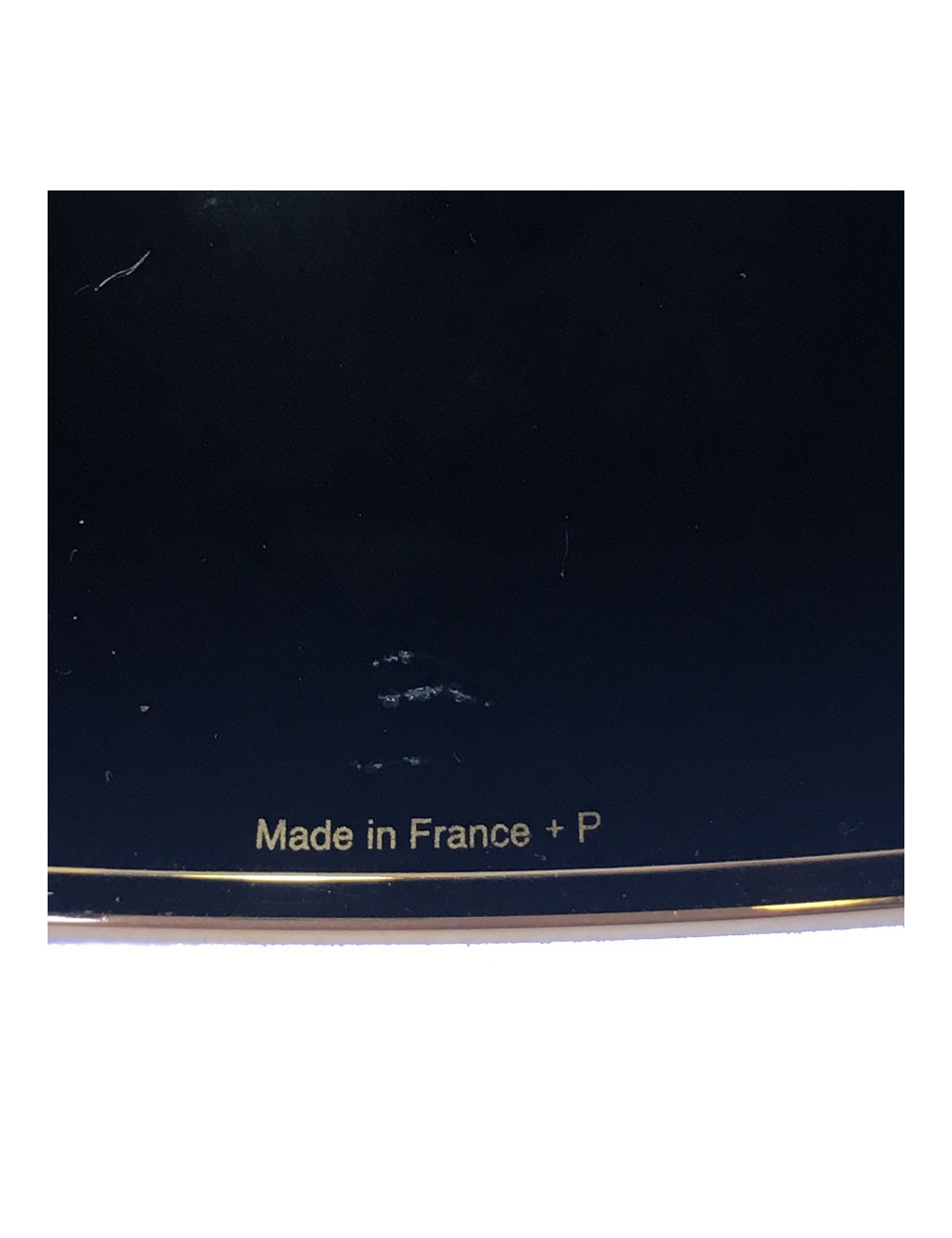 Manchette HERMES méga large en émail or, noir, kaki finition plaqué or