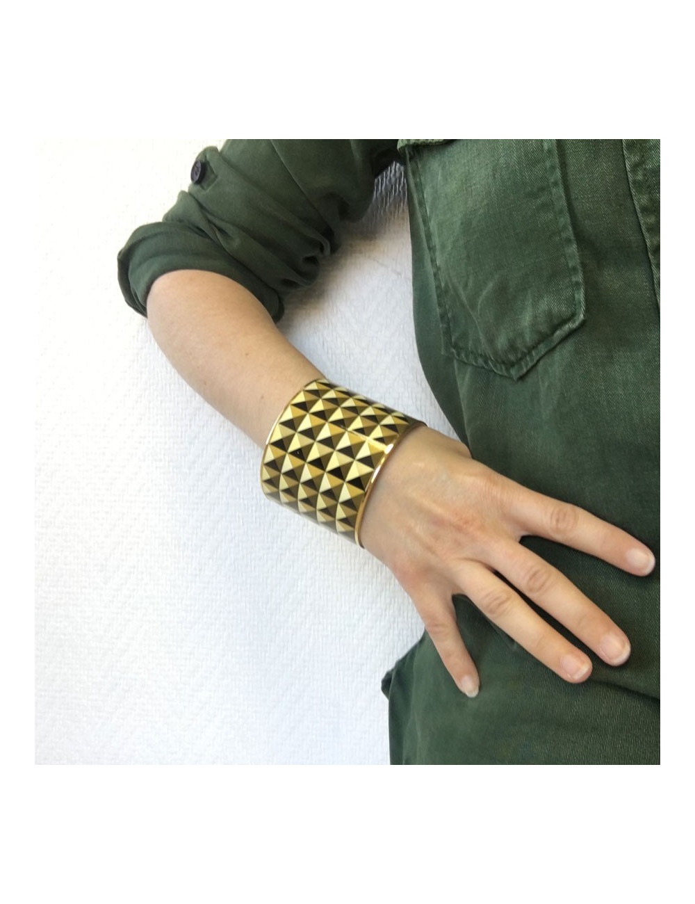 Manchette HERMES émaillée