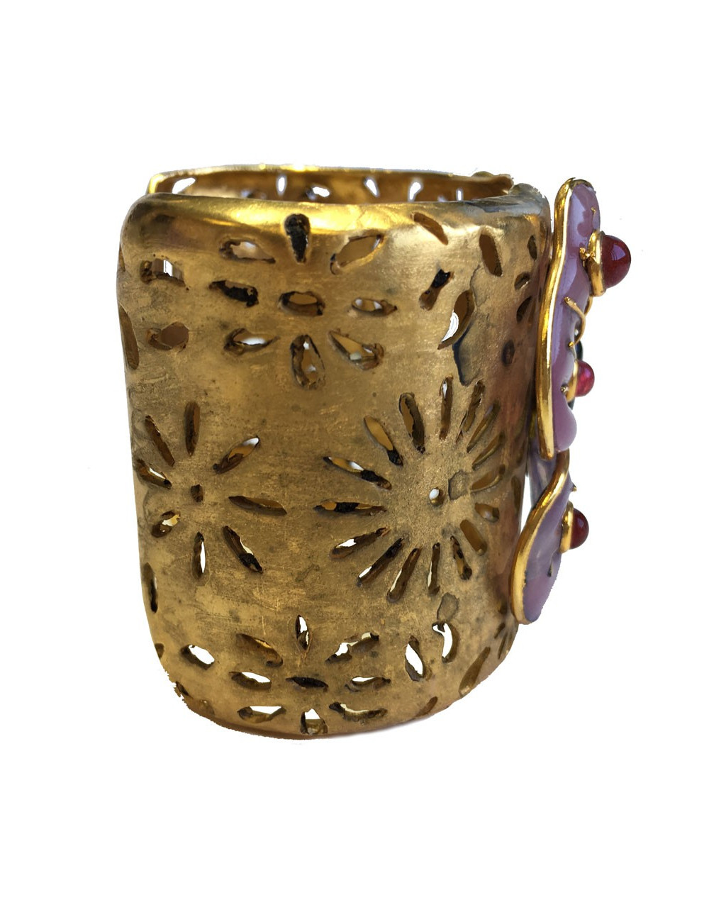 Manchette MARGUERITE de VALOIS papillon rose