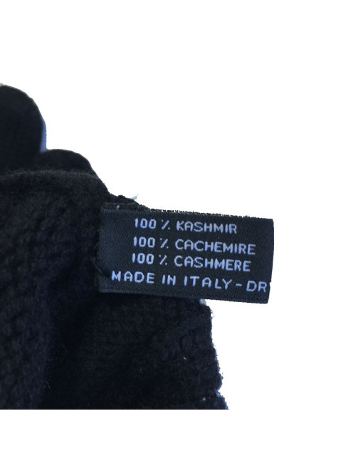 Gants longs CHANEL T 7,5 en cachemire noir