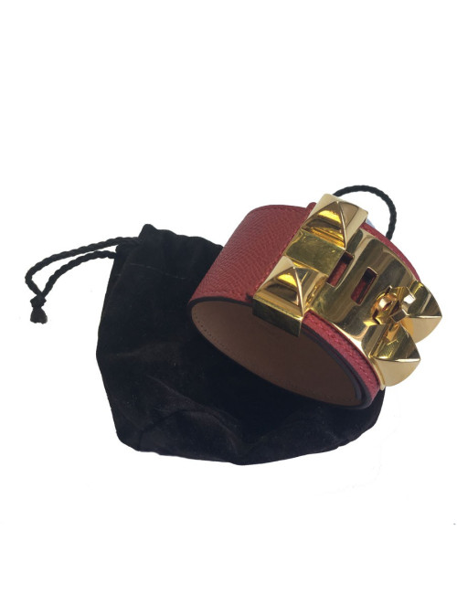 CDC Fido HERMES cuff red epsom leather
