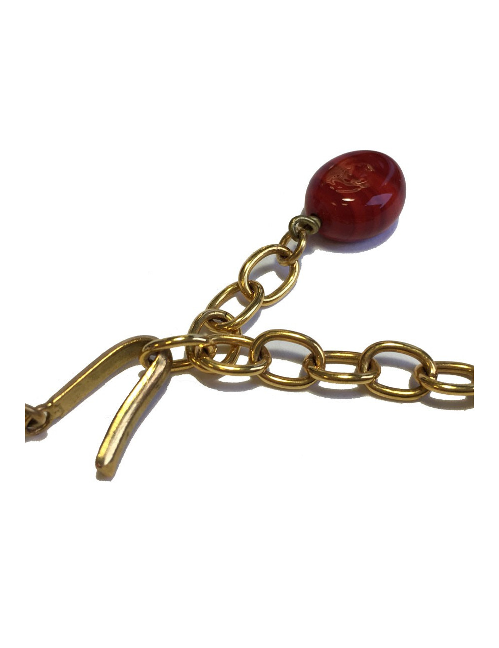 MARGUERITE de VALOIS ruby molten glass and rhinestones choker necklace