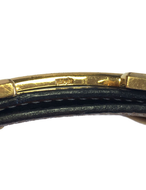 Ceinture H HERMES T70 cuir box et cuir courchevel bicolore