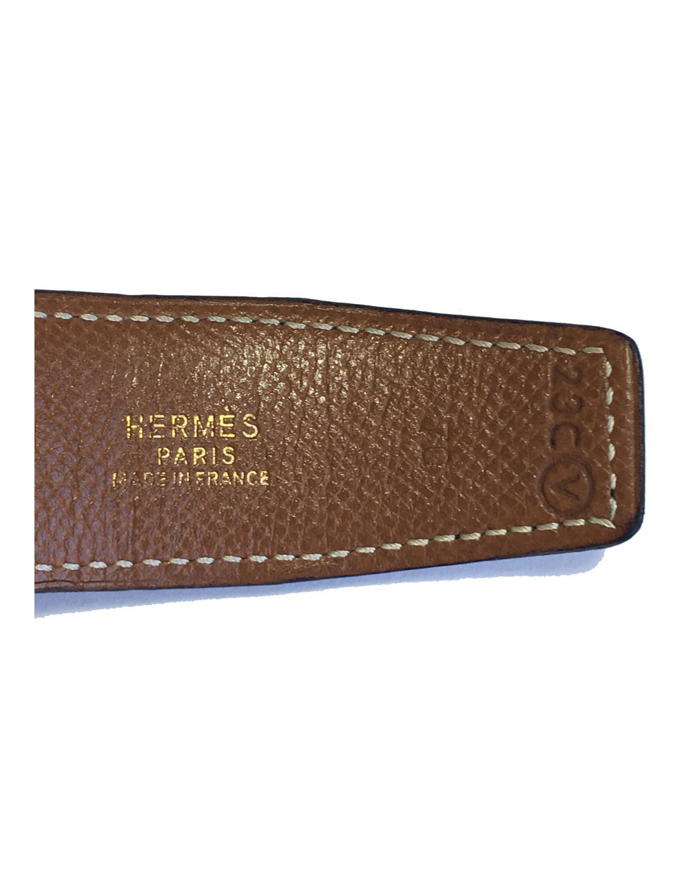 HERMES vintage H belt size 70 in black box leather and brown courchevel leather  