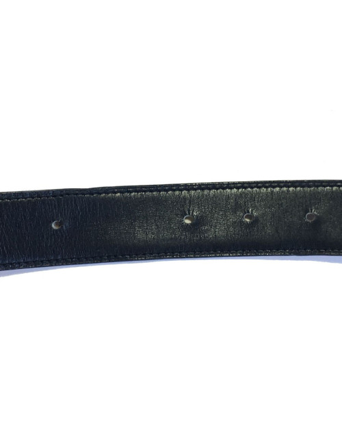 HERMES vintage H belt size 70 in black box leather and brown courchevel leather  