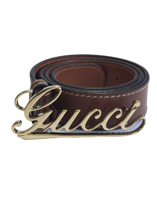 Ceinture GUCCI en cuir marron 