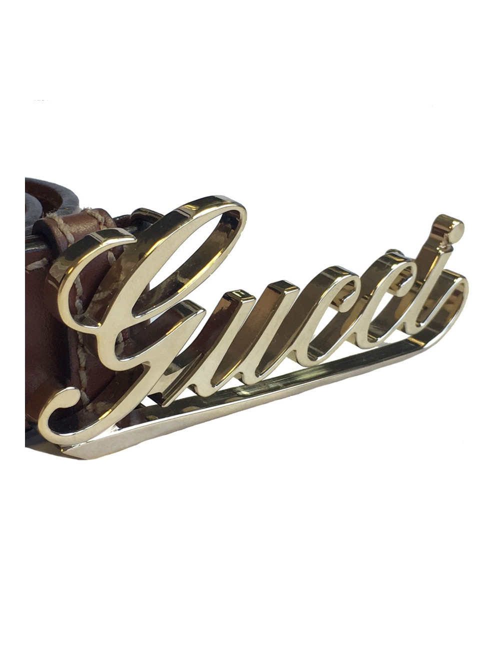 Ceinture GUCCI en cuir marron 