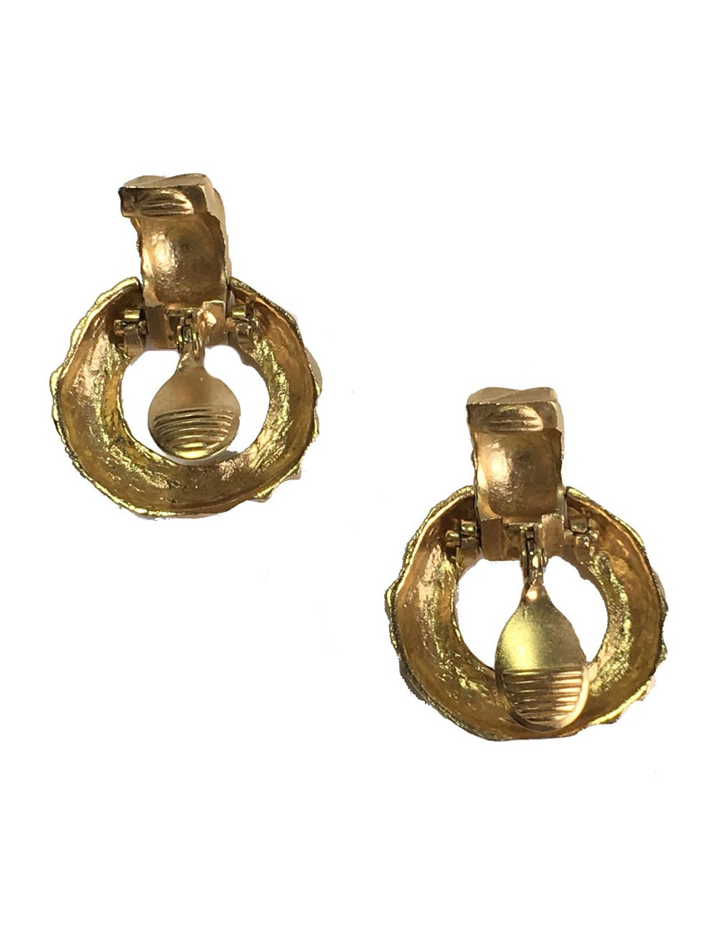 Boucles d'oreille clips GIVENCHY en métal doré