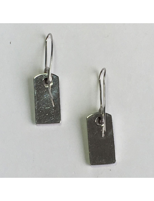 xxx Boucles d'oreille clous DIOR en métal argenté et strass