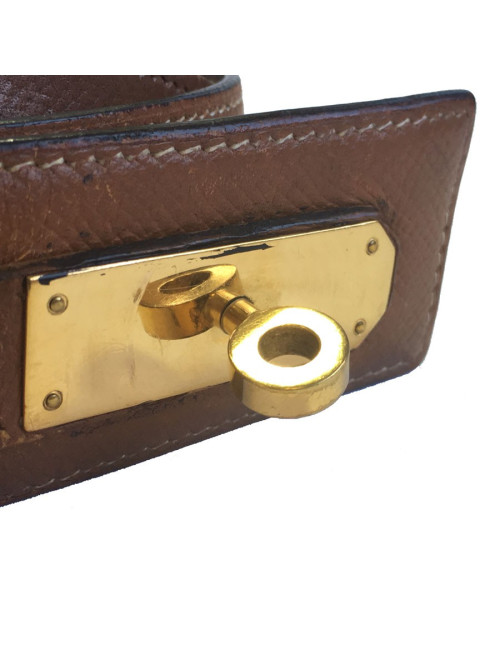 Belt Kelly HERMES T72 courchevel gold leather