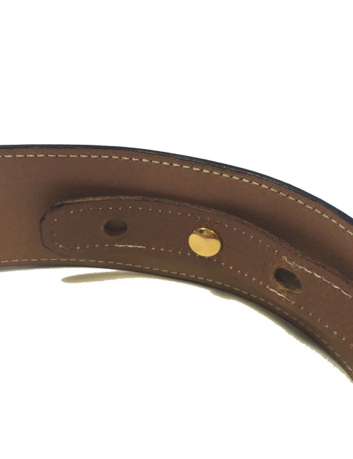 Belt Kelly HERMES T72 courchevel gold leather