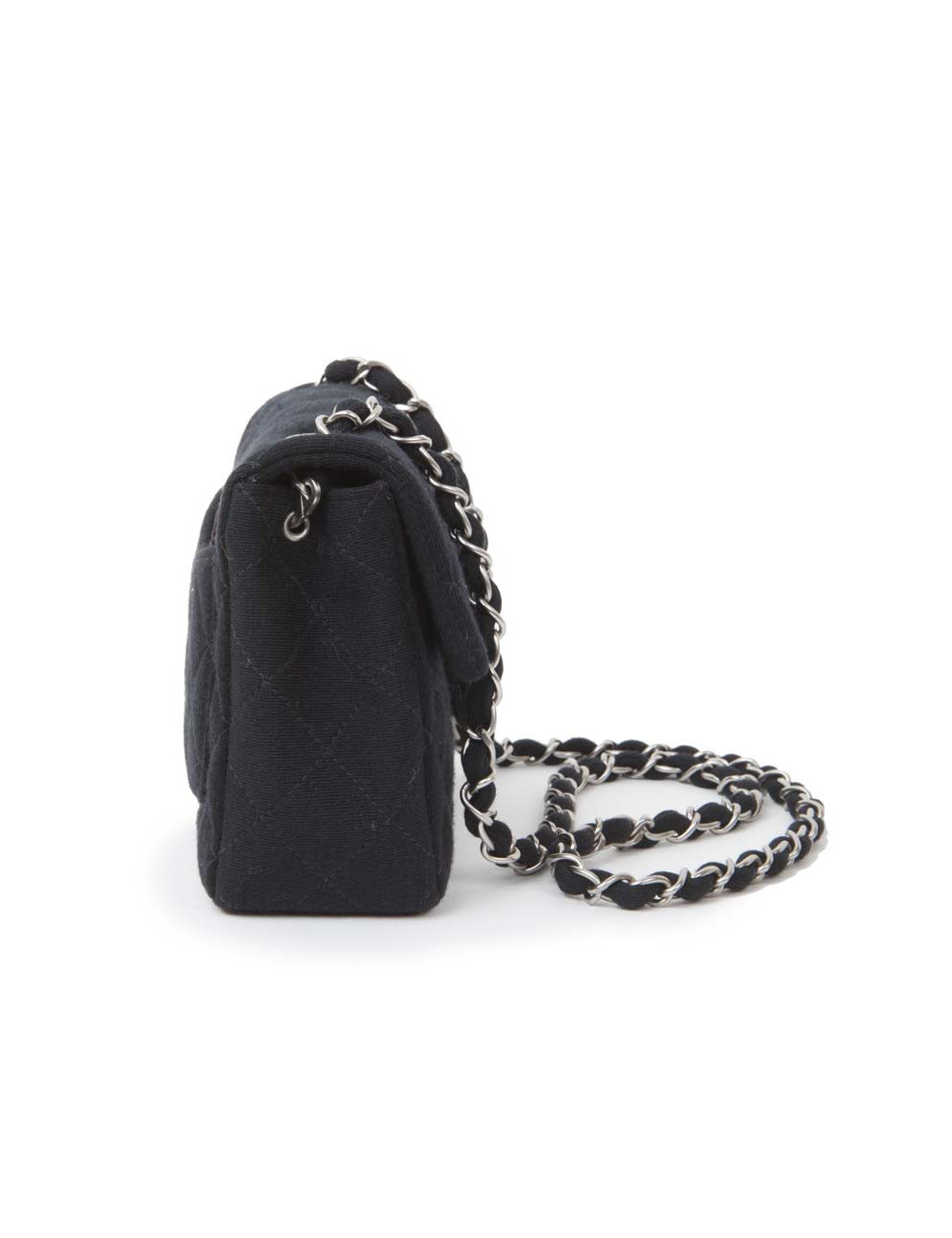 Mini sac CHANEL jersey noir