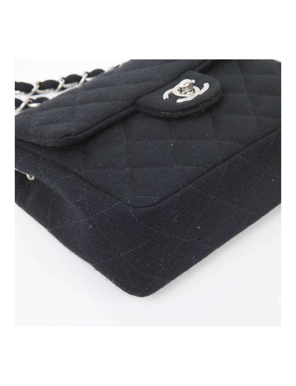 Mini sac CHANEL jersey noir