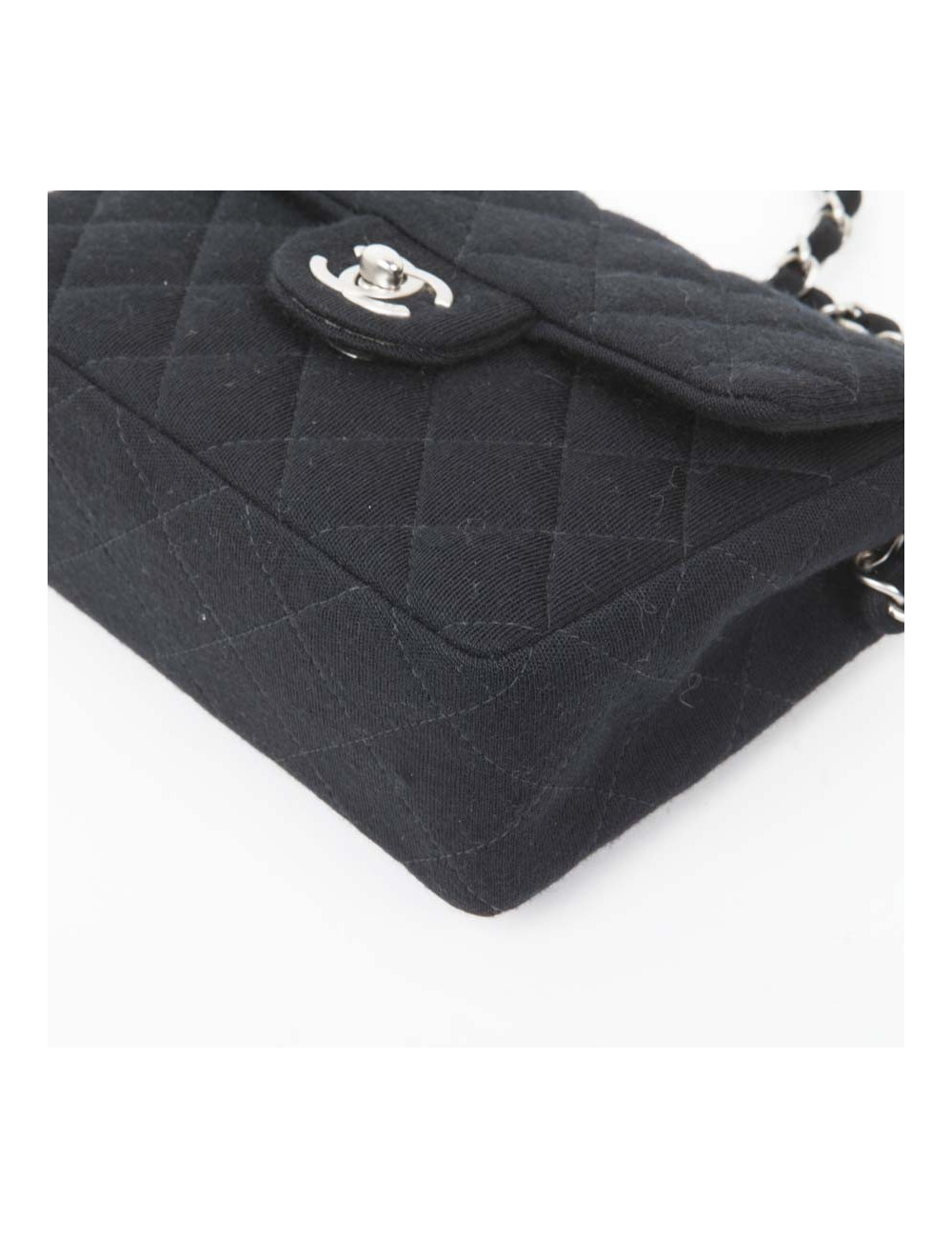 Mini bag CHANEL Black jersey