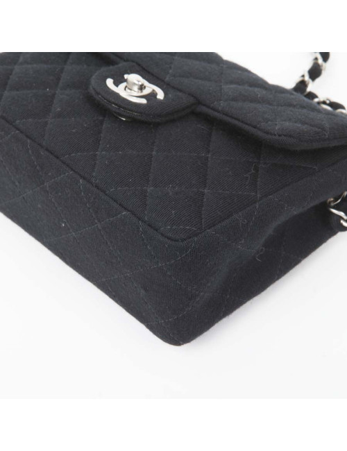 Mini sac CHANEL jersey noir