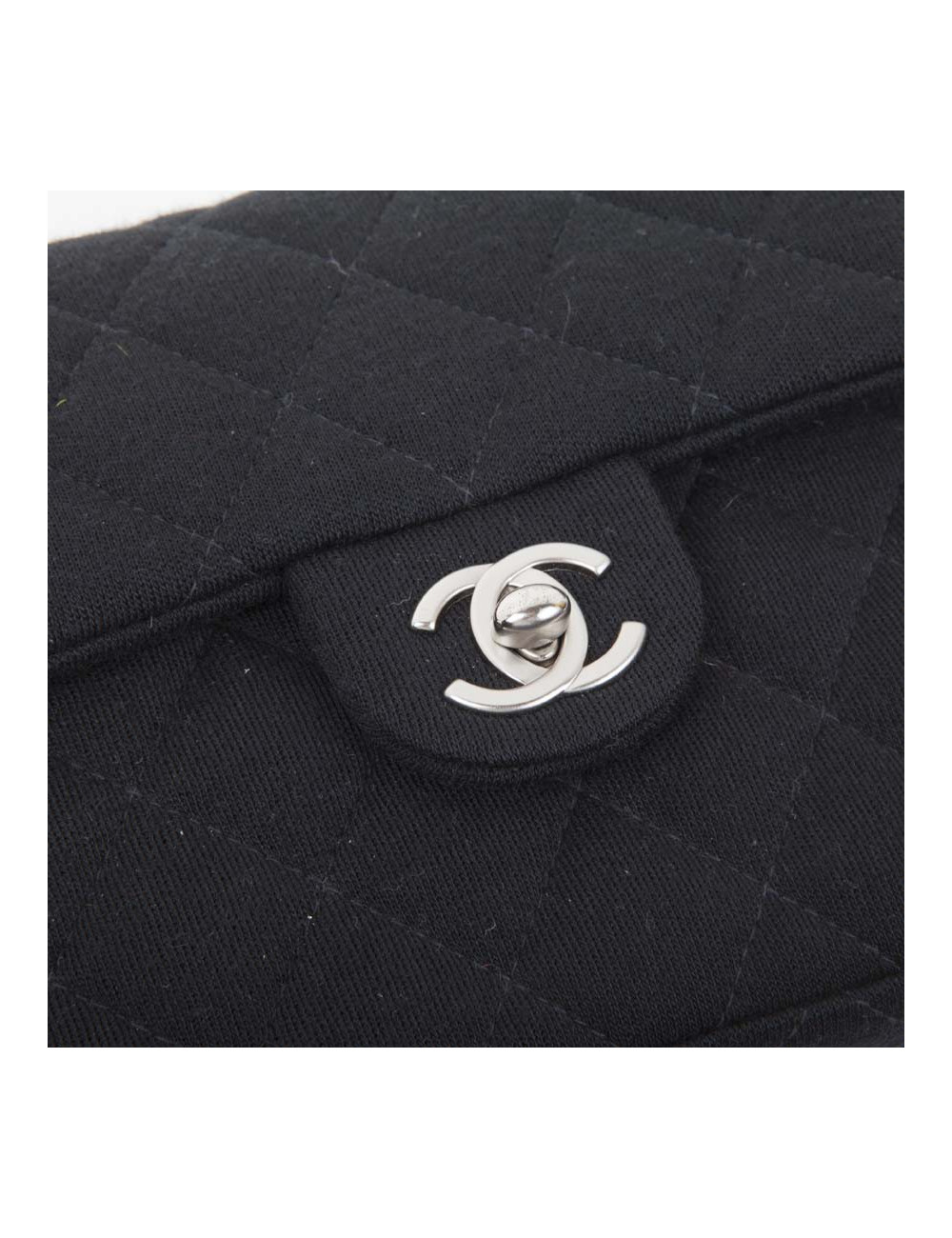 Mini sac CHANEL jersey noir