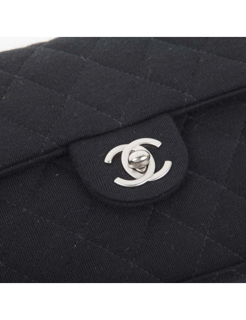 Mini sac CHANEL jersey noir