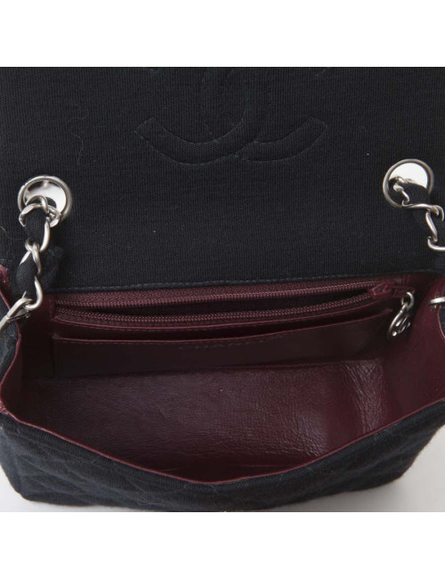 Mini bag CHANEL Black jersey